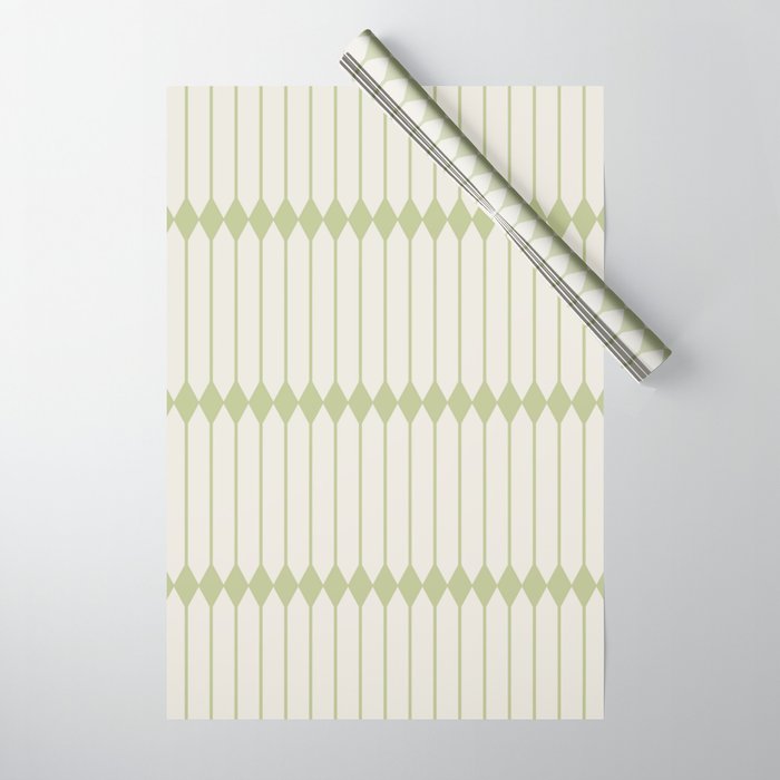 Minimal Geometric Pattern - Green Wrapping Paper Gallery Image 1