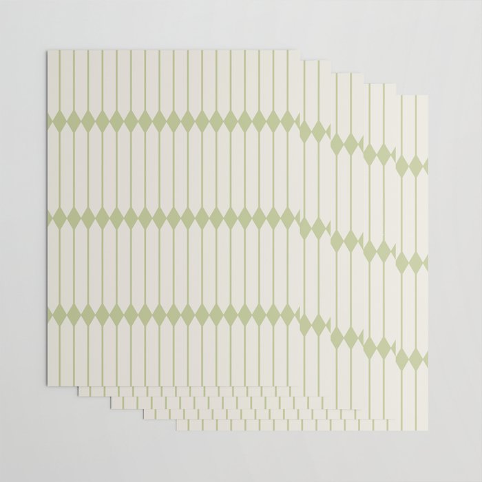 Minimal Geometric Pattern - Green Wrapping Paper Gallery Image 3