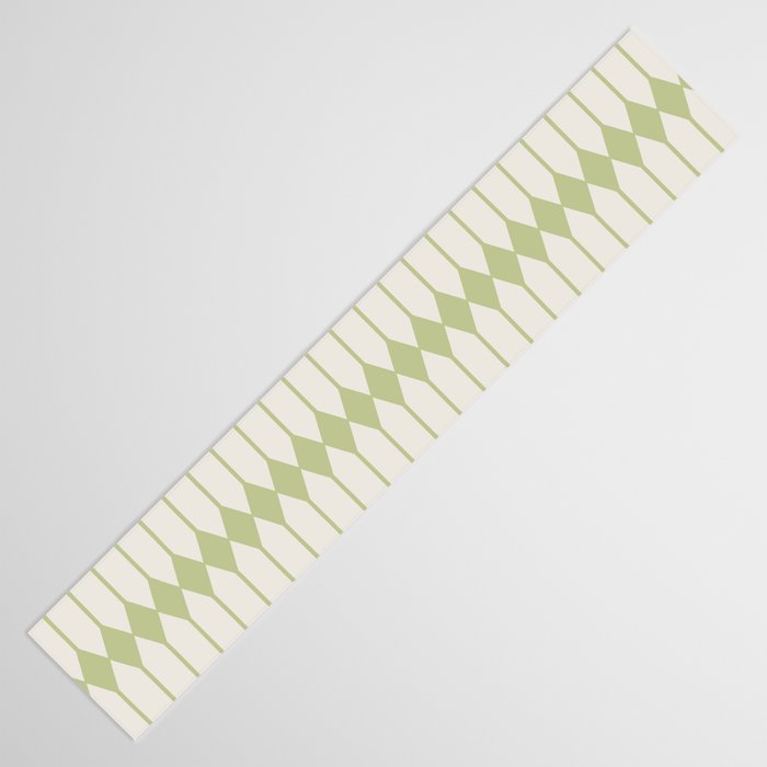 Minimal Geometric Pattern - Green Table Runner Gallery Image 3