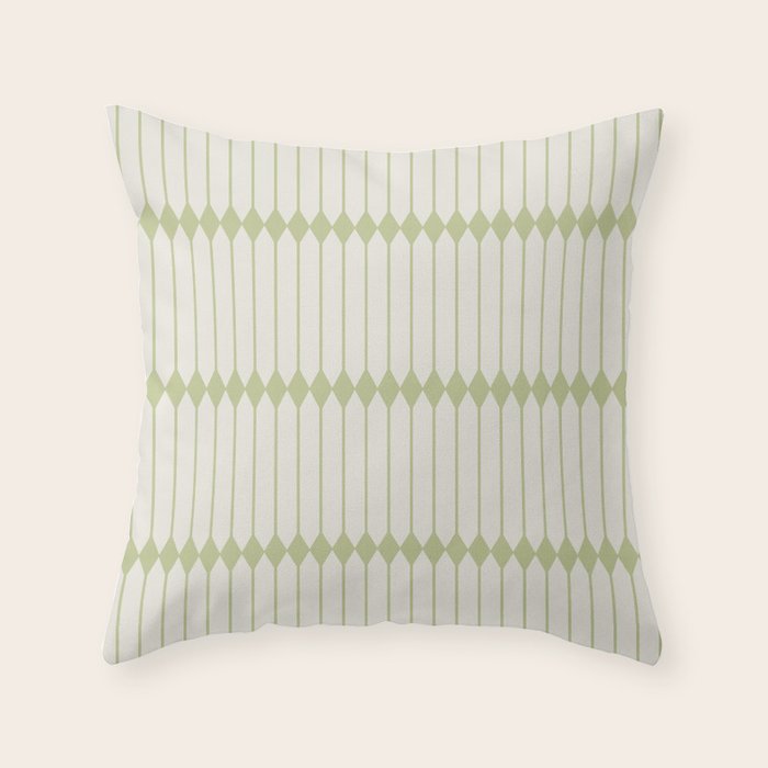 Minimal Geometric Pattern - Green Throw Pillow Gallery Image 6