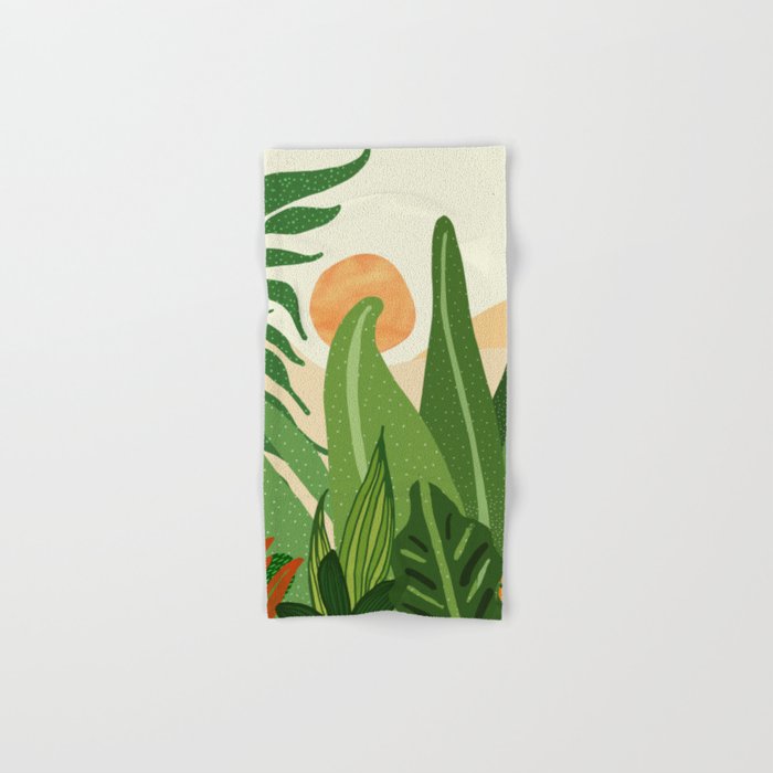 Summer In the Tropics Sunset Scene Towels Gallery Image 1