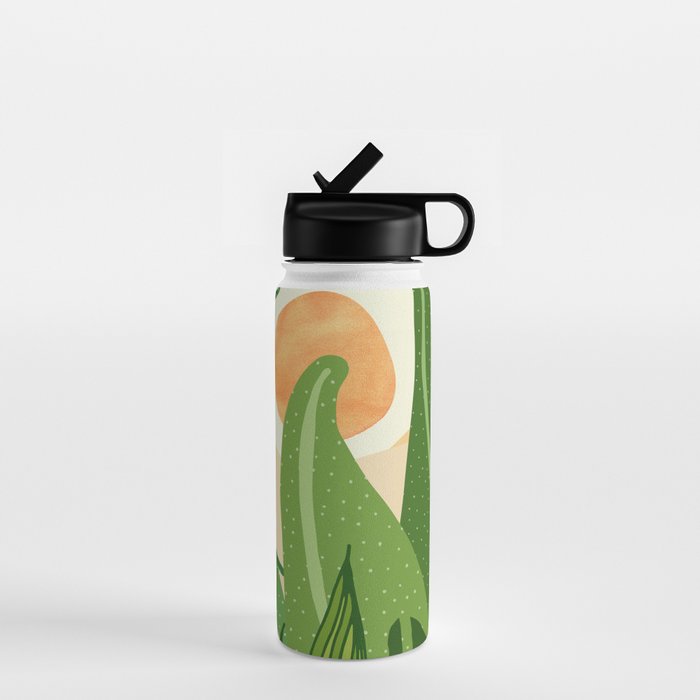 Summer In the Tropics Sunset Scene Water Bottle Gallery Image 1