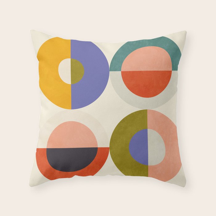 mid century modern 2022 3 Throw Pillow Gallery Image 1
