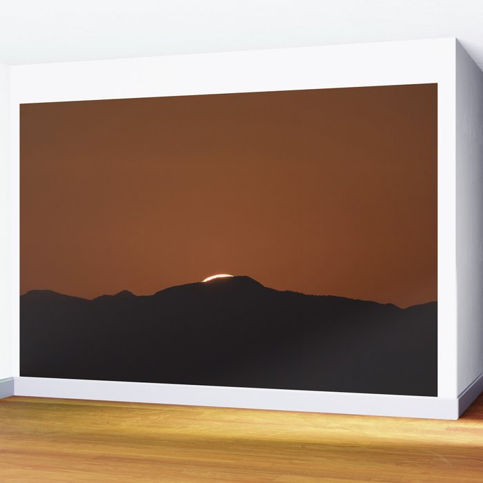 Orange Red Dusk Wall Mural Gallery Image 2