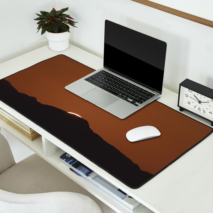 Orange Red Dusk Desk Mat Gallery Image 2
