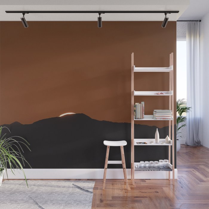 Orange Red Dusk Wall Mural Gallery Image 1
