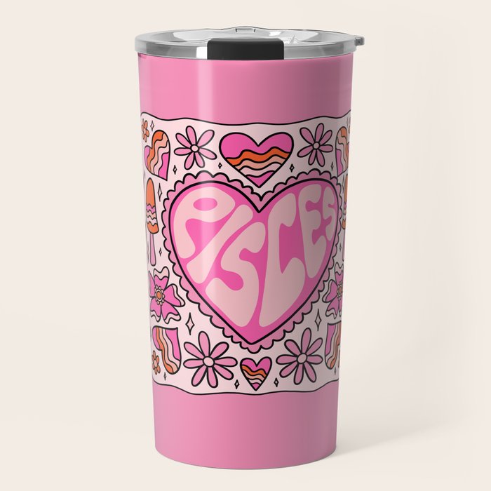 Pisces Heart Travel Mug Gallery Image 1