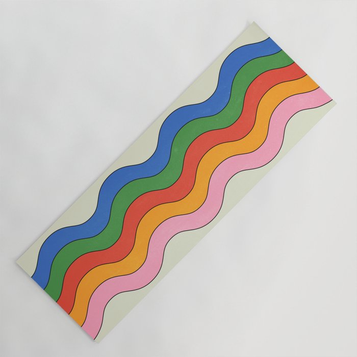 Retro Candy Waves Yoga Mat Gallery Image 1