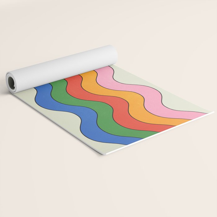 Retro Candy Waves Yoga Mat Gallery Image 2