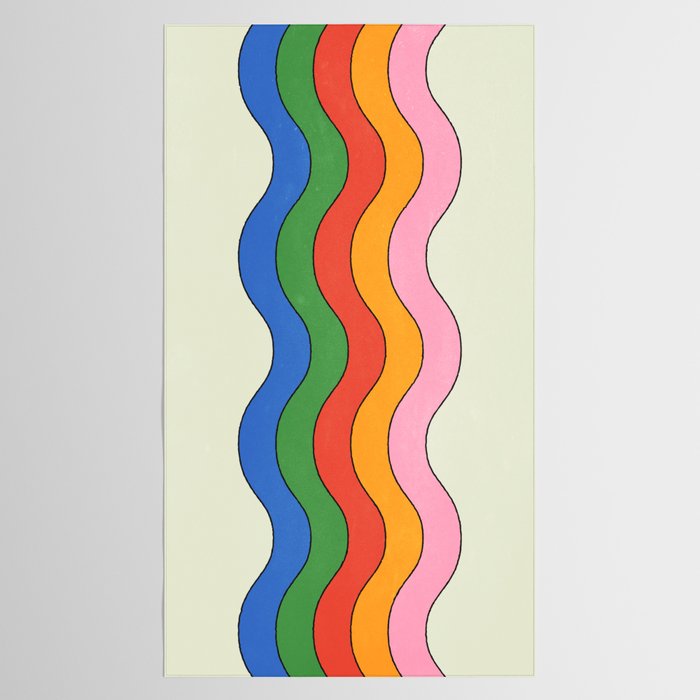 Retro Candy Waves Tablecloth Gallery Image 2