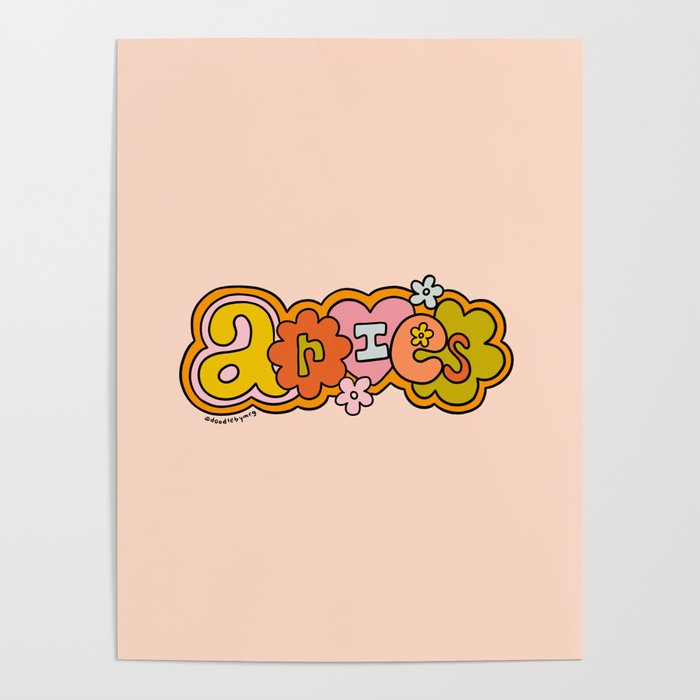 Aries Doodle Letters Poster Gallery Image 1