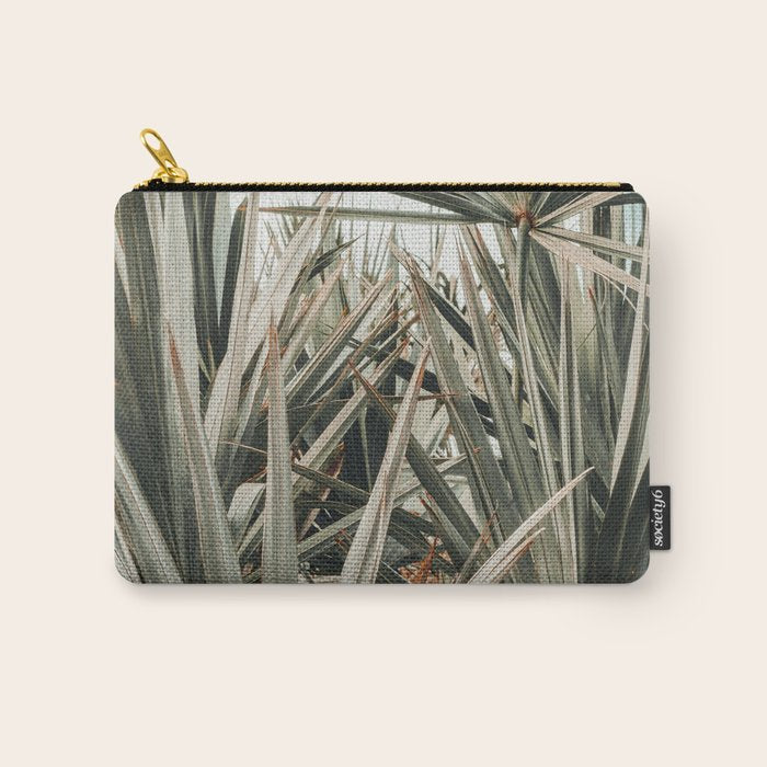 Coastal Morning  palmetto botanical leaf photograph Carry All Pouch Gallery Image 1