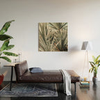 Coastal Morning  palmetto botanical leaf photograph Wood Wall Art Gallery Image 2