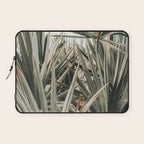 Coastal Morning  palmetto botanical leaf photograph Laptop Sleeve Gallery Image 1
