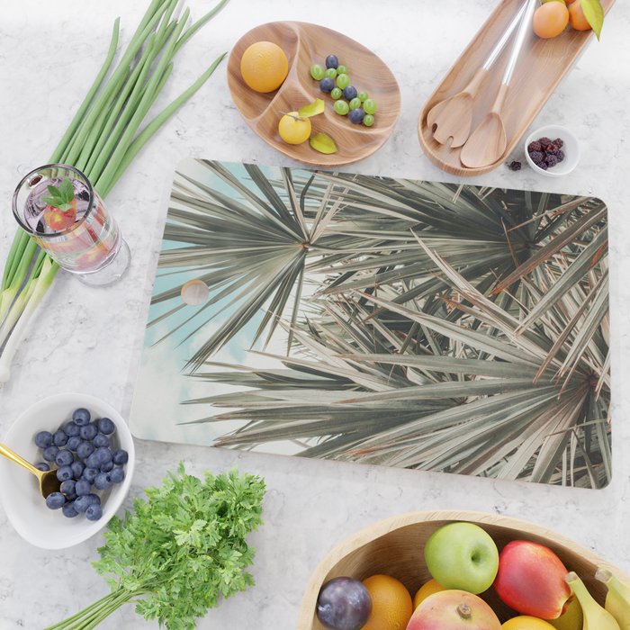 Coastal Morning  palmetto botanical leaf photograph Cutting Board Gallery Image 2