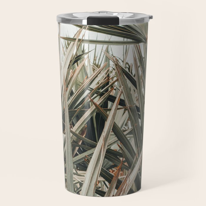 Coastal Morning  palmetto botanical leaf photograph Travel Mug Gallery Image 1