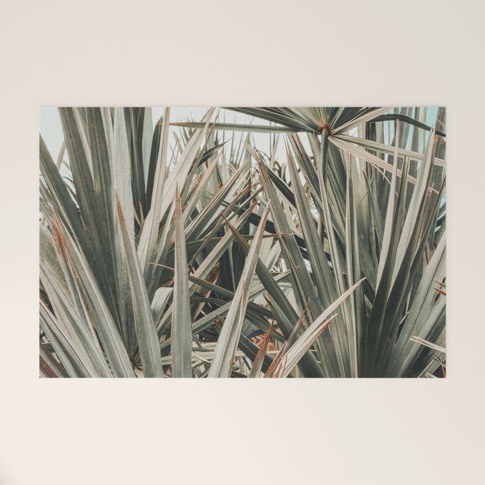 Coastal Morning  palmetto botanical leaf photograph Welcome Mat Gallery Image 1