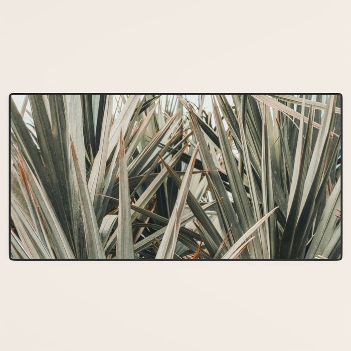 Coastal Morning  palmetto botanical leaf photograph Desk Mat Gallery Image 3