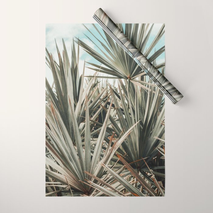 Coastal Morning  palmetto botanical leaf photograph Wrapping Paper Gallery Image 1