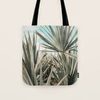 Coastal Morning  palmetto botanical leaf photograph Tote Bag Gallery Image 1