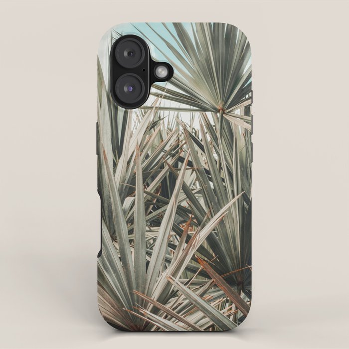 Coastal Morning  palmetto botanical leaf photograph iPhone Case Gallery Image 1