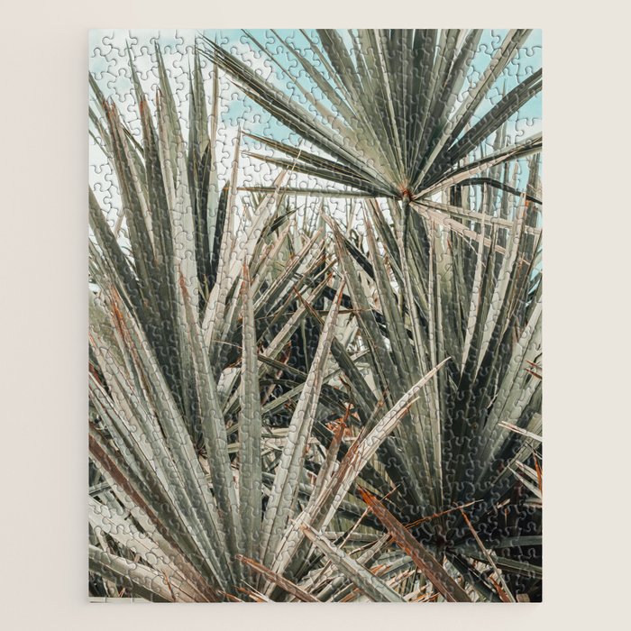 Coastal Morning  palmetto botanical leaf photograph Jigsaw Puzzle Gallery Image 1