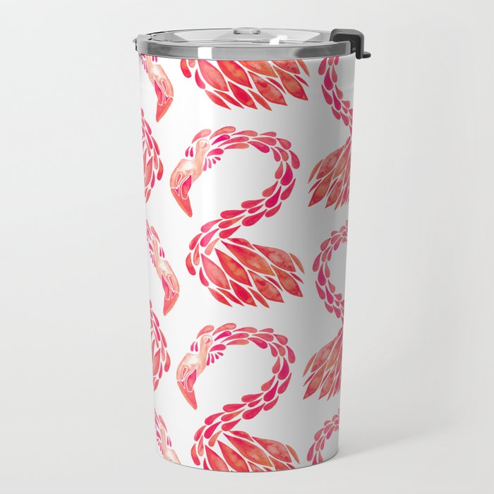 Miami Flamingo - Pink OmbrÃ© Travel Mug Gallery Image 2