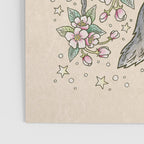 Wolf & Wild Apple Blossoms | Botanical Animal Art Poster Gallery Image 3