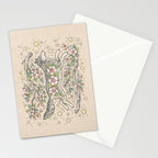 Wolf & Wild Apple Blossoms | Botanical Animal Art Stationery Card Gallery Image 2