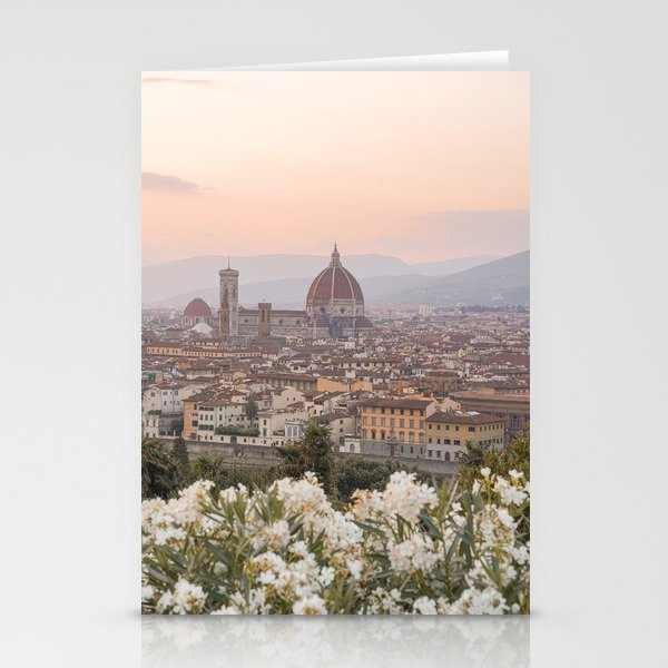 Il Duomo At Sunset Photo | Florence City View In Pastel Colors Art Print | Tuscany, Italy Travel Photography Stationery Card Gallery Image 2