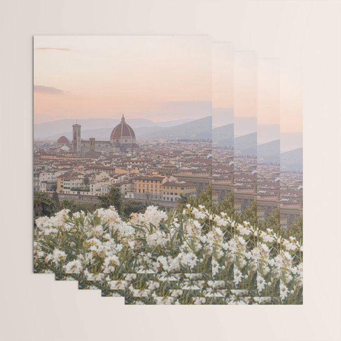 Il Duomo At Sunset Photo | Florence City View In Pastel Colors Art Print | Tuscany, Italy Travel Photography Wrapping Paper Gallery Image 3