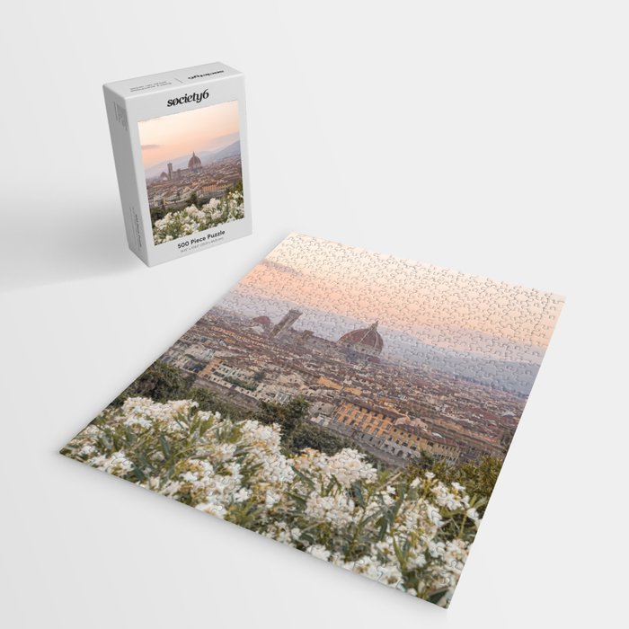 Il Duomo At Sunset Photo | Florence City View In Pastel Colors Art Print | Tuscany, Italy Travel Photography Jigsaw Puzzle Gallery Image 2