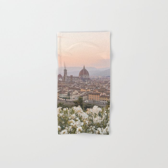 Il Duomo At Sunset Photo | Florence City View In Pastel Colors Art Print | Tuscany, Italy Travel Photography Bath Towel Gallery Image 1