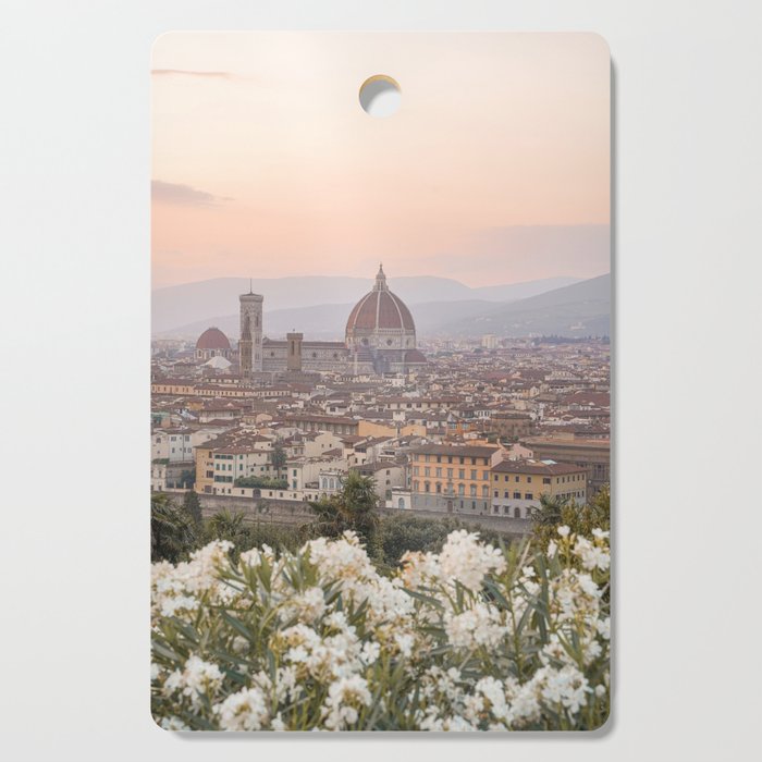 Il Duomo At Sunset Photo | Florence City View In Pastel Colors Art Print | Tuscany, Italy Travel Photography Cutting Board Gallery Image 1