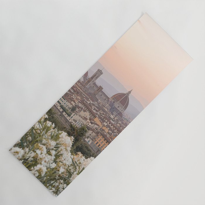 Il Duomo At Sunset Photo | Florence City View In Pastel Colors Art Print | Tuscany, Italy Travel Photography Yoga Mat Gallery Image 1