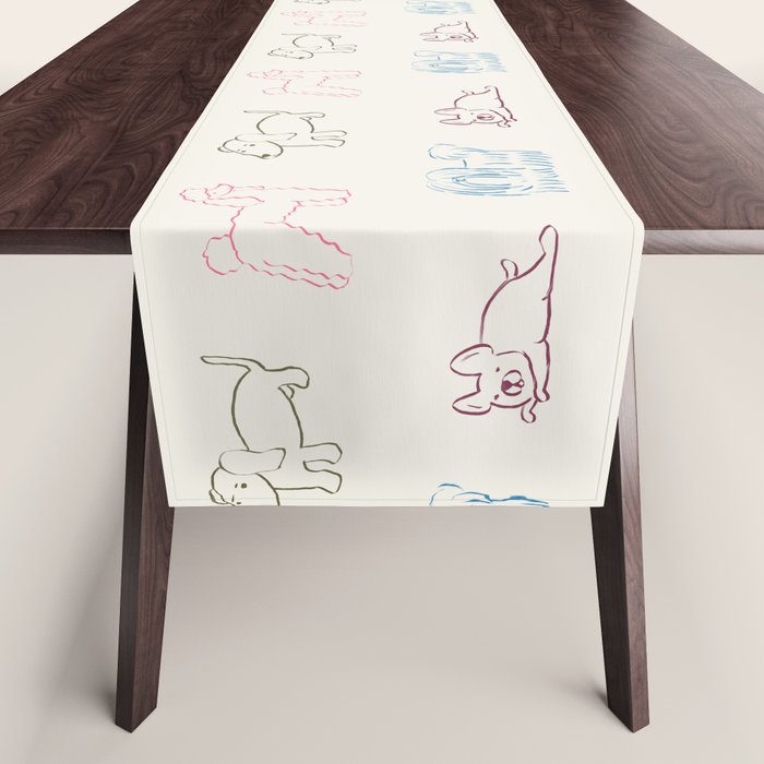 4 Pup Pals Doodle Table Runner Gallery Image 1