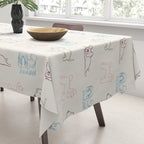 4 Pup Pals Doodle Tablecloth Gallery Image 3
