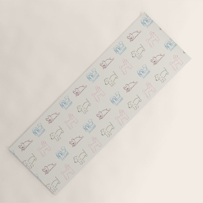 4 Pup Pals Doodle Yoga Mat Gallery Image 1