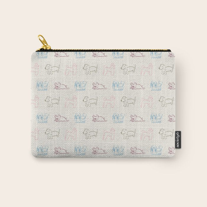 4 Pup Pals Doodle Carry All Pouch Gallery Image 1