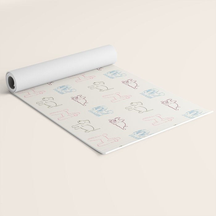 4 Pup Pals Doodle Yoga Mat Gallery Image 2