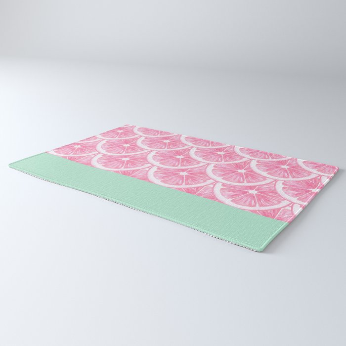 Zesty splice - pink grapefruit Rug Gallery Image 3