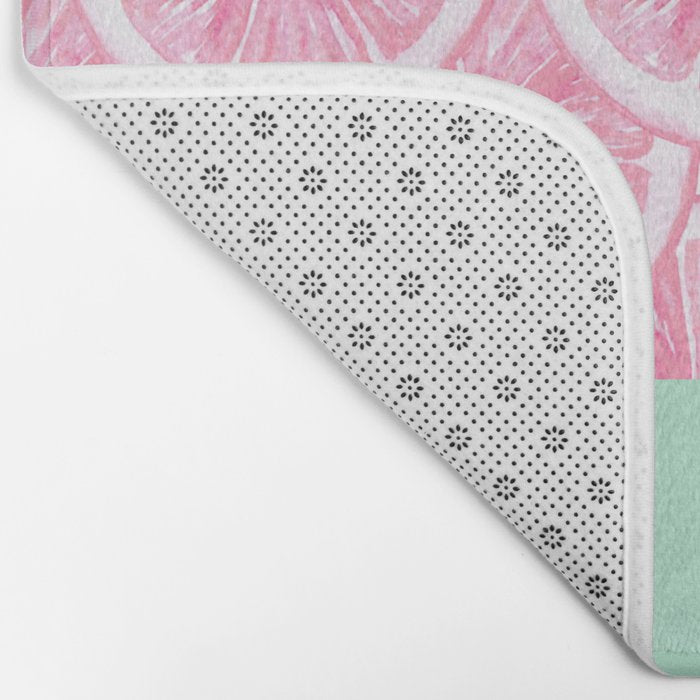 Zesty splice - pink grapefruit Bath Mat Gallery Image 2