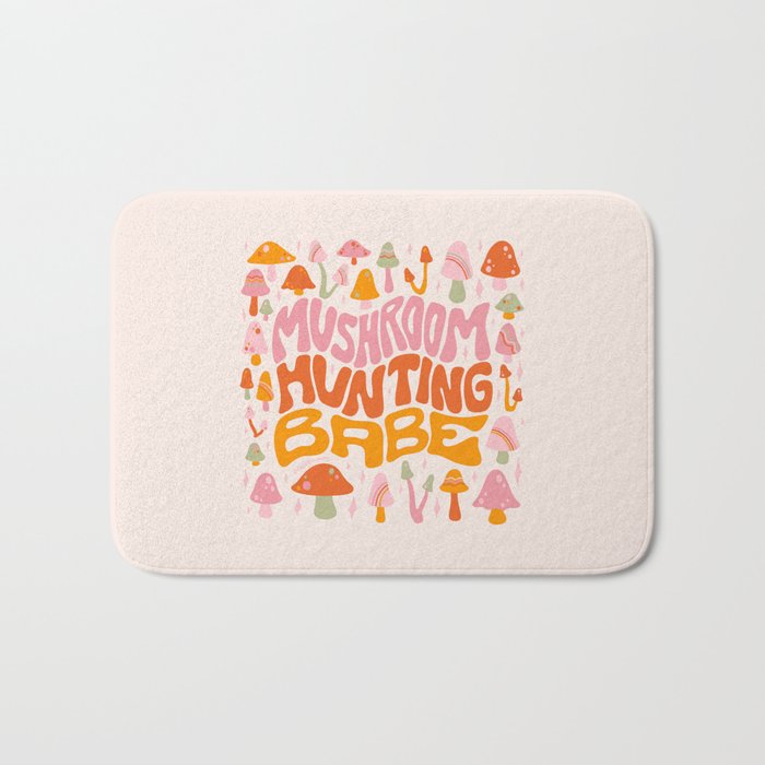Mushroom Hunting Babe Bath Mat Gallery Image 1