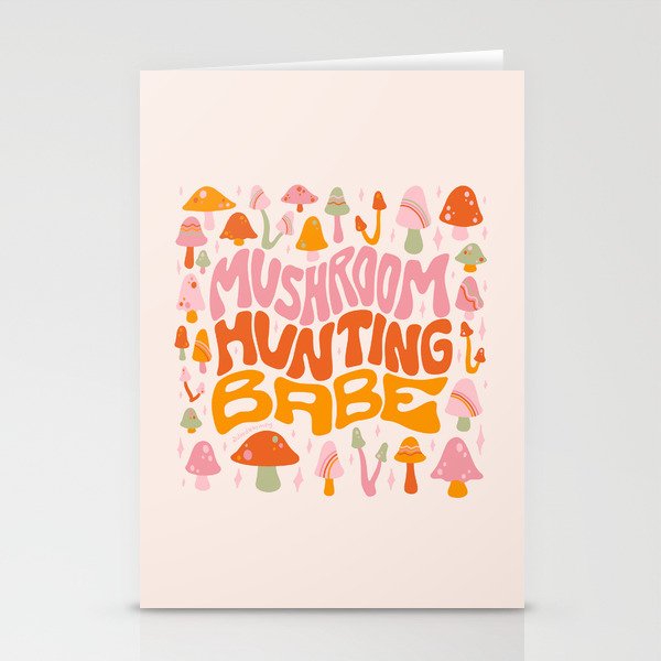 Mushroom Hunting Babe Stationery Card Gallery Image 2