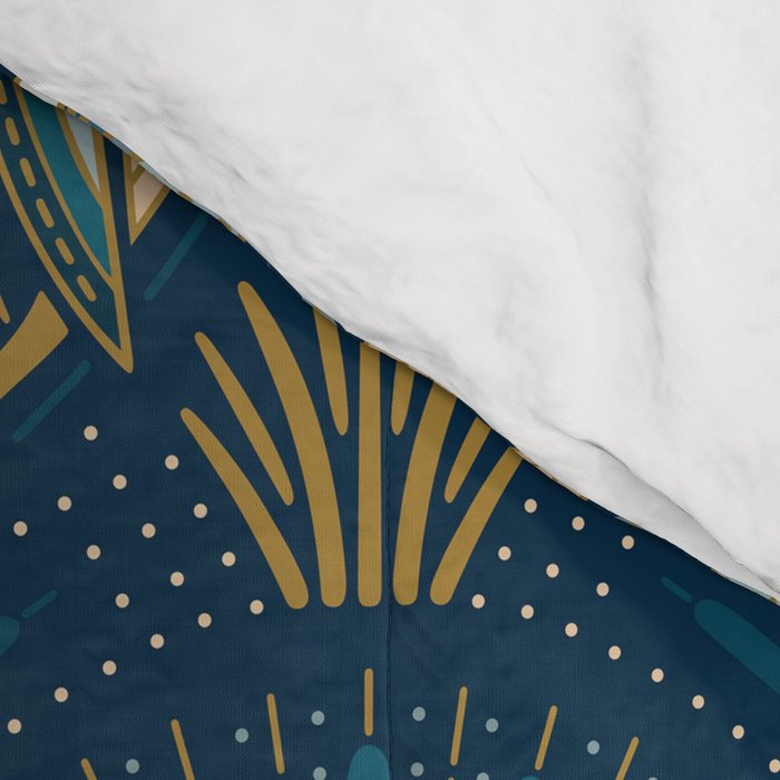 Art Deco Herons - Blue Comforter Gallery Image 4