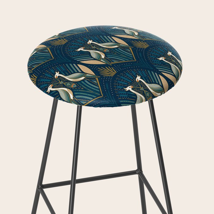 Art Deco Herons - Blue Stool Gallery Image 2