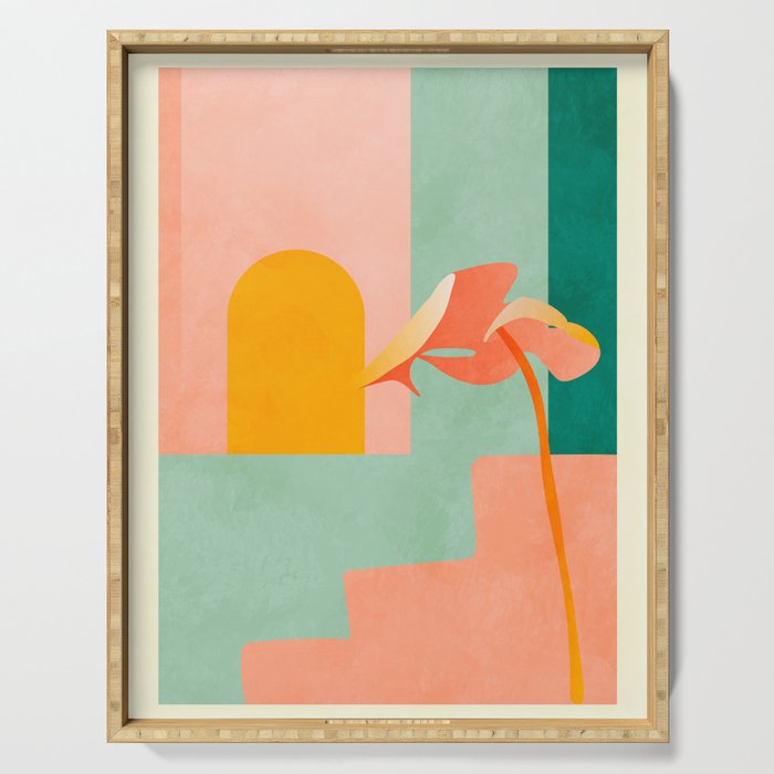 tropical geometry Serving Tray Gallery Image 1