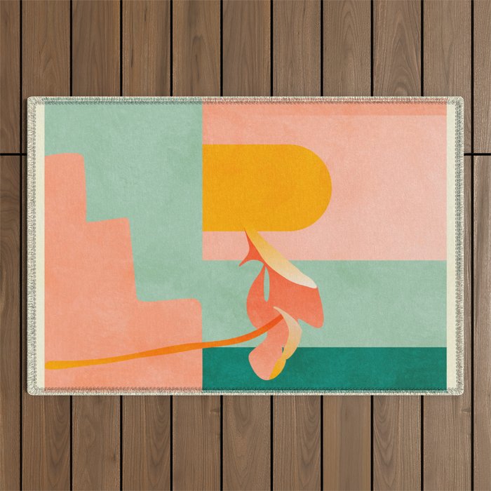 tropical geometry Outdoor Rug Gallery Image 1