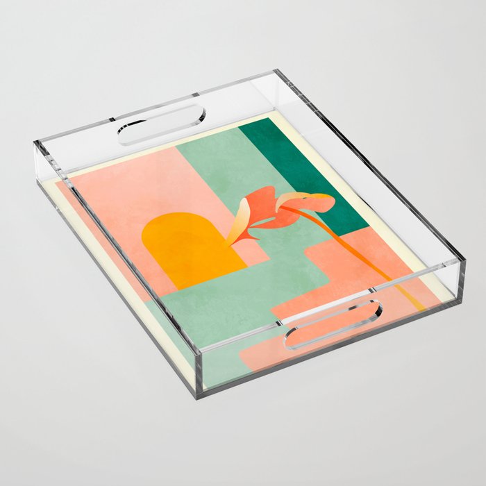 tropical geometry Acrylic Tray Gallery Image 1