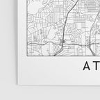 Atlanta White Map Poster Gallery Image 3